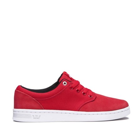 Supra Chino Court Mens Low Tops Shoes Red UK 28QPR